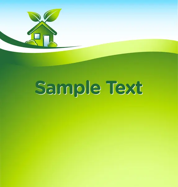 Zelené Pozadí Ukázkovým Textem — Stockový vektor
