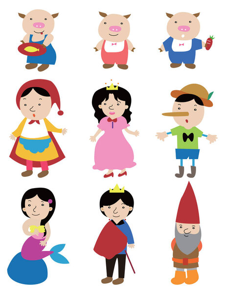 vector illustration of kids in different poses. 