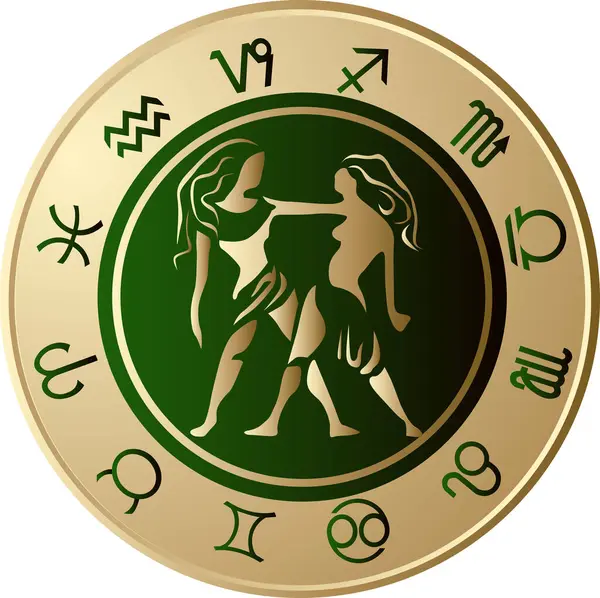 Znaki Zodiaku Bliźniąt — Wektor stockowy