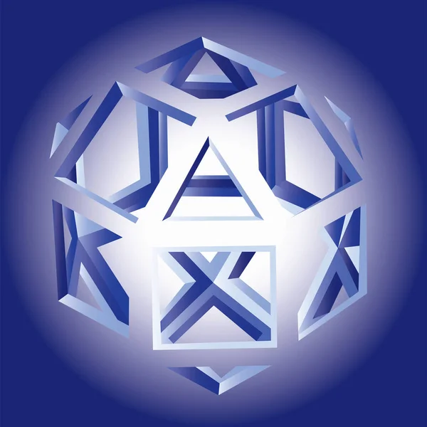 Vector Diamond Blue Background — Stock Vector