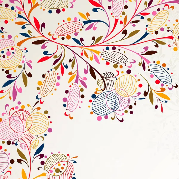 抽象的な花の背景 シームレスなベクトル — ストックベクタ
