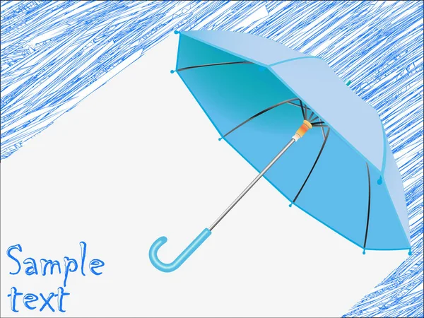 Vektorová Ilustrace Deštníku Dešti — Stockový vektor