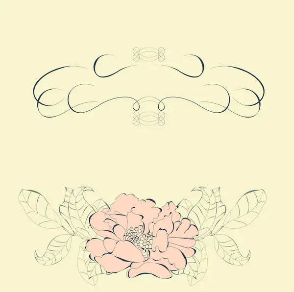 Frame Flower Vector Illustration — Stock Vector