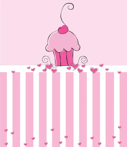 Cupcake Background Vector Illustration — Stockový vektor