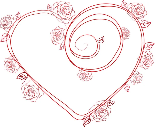 Heart Flowers Butterfly Vector Illustration Design — Image vectorielle