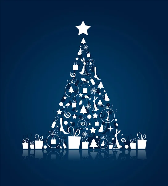 圣诞树用礼品盒 矢量图 — 图库矢量图片