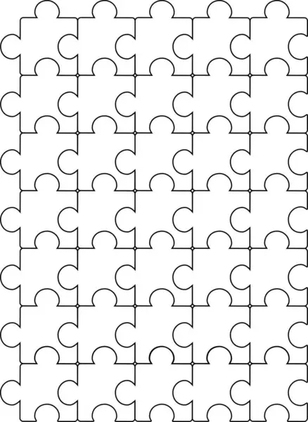Puzzle Pieces Pattern Isolated White Background — Stock Vector