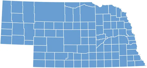 美国地图的一部分 有白色背景的州 — 图库矢量图片