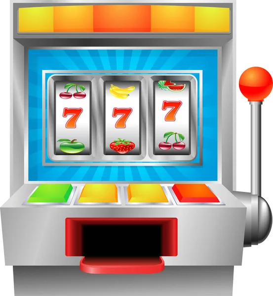 Slot Machine Met Zeven — Stockvector