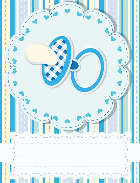 Baby Shower Announcement Card Vector Illustration — Stock Vector