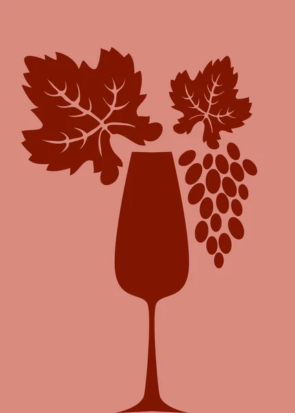 Wein Und Traubendesign Auf Weißem Hintergrund Vektorillustration — Stockvektor