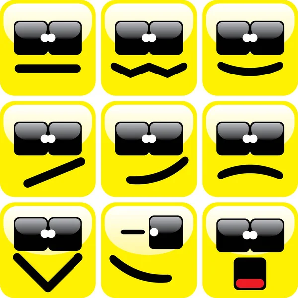 Σύνολο Εικονιδίων Emoticon — Διανυσματικό Αρχείο