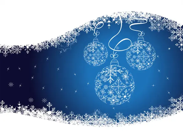 雪の結晶のクリスマスボール — ストックベクタ