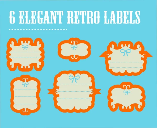 Retro Labels Frames — Stock Vector