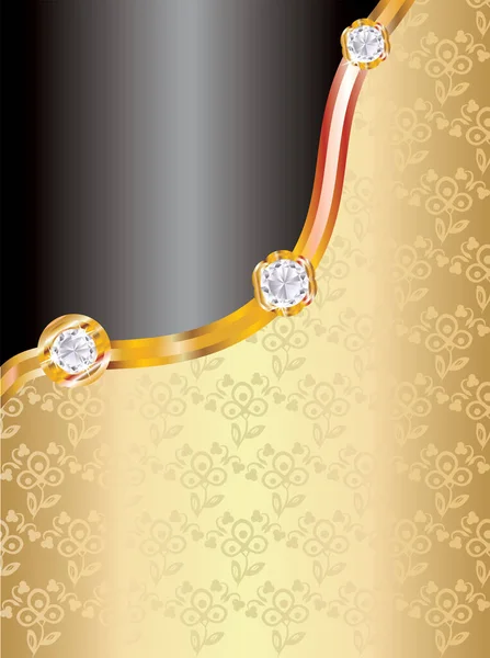 Ilustracja Elegancką Biżuterią Złotymi Pierścieniami — Wektor stockowy