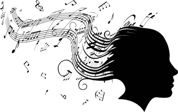 Illustration Vectorielle Notes Musique — Image vectorielle
