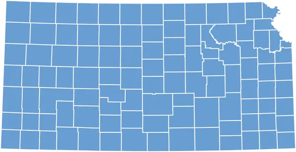 Kaart Van Kansas Kansas Usa Kaart — Stockvector