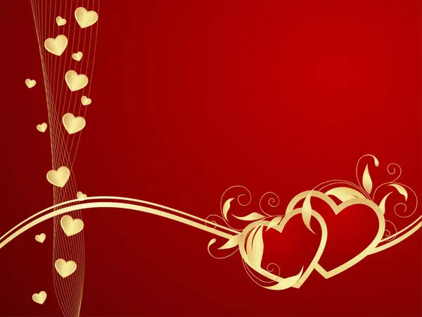 Valentinstag Hintergrund Mit Herzen Und Schleife — Stockvektor