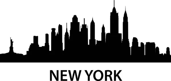ニューヨークのスカイラインベクトルイラスト — ストックベクタ