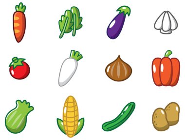 Sebze karikatür vektör çizimi