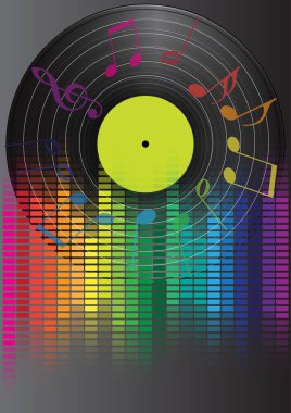 müzik notaları vektör tasarım arkaplan çizimi