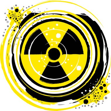 Nükleer radyasyon sembolü. vektör illüstrasyonu.