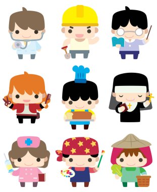 Farklı yüz ifadeleri olan bir grup insan.