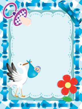 çerçeveli bebek kartı