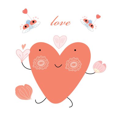 Sevgiliye arka plan, vektör çizim