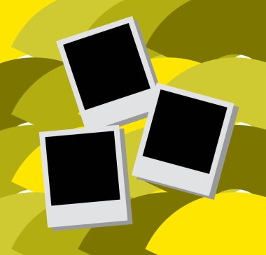 Gölge arkaplanlı boş fotoğraf çerçeveleri.