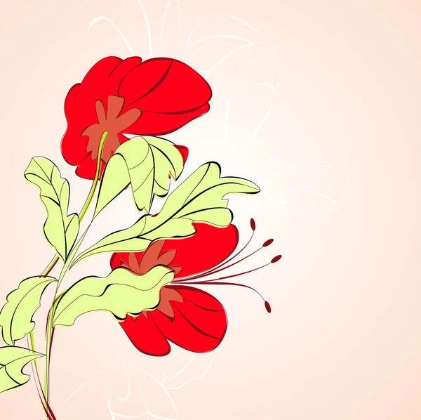 Resumo Fundo Floral Ilustração Vetorial —  Vetores de Stock
