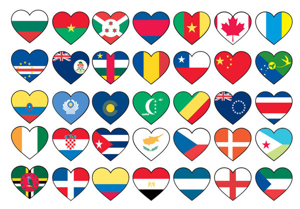 векторная коллекция флагов разных стран. Флаг Украины.