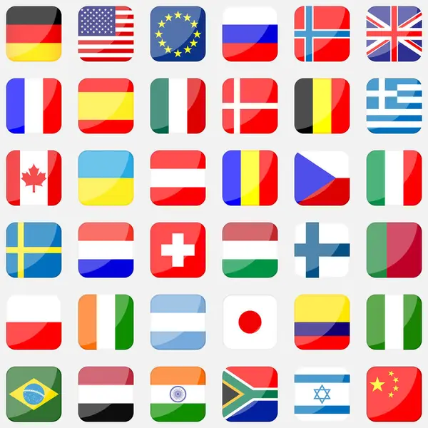 Bandiera Vettoriale Dei Paesi — Vettoriale Stock