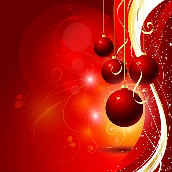 Christmas Red Background Vector Illustration — Stock Vector