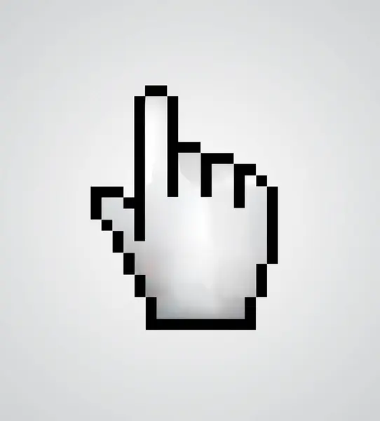 親指を示す手の現実的な3 Dレンダリング — ストックベクタ