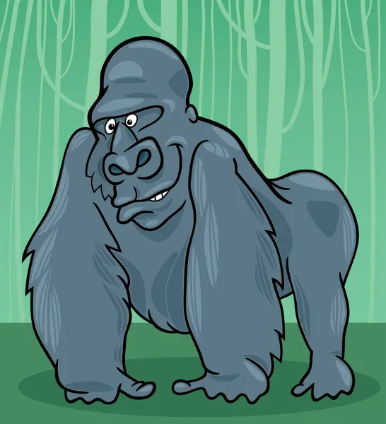Gorila Desenho Animado Personagem Ilustração —  Vetores de Stock