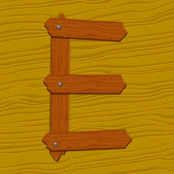 向量字母木木板 — 图库矢量图片