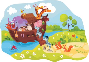 Nuh 'un Gemisi vektör çizimi