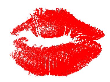 vektör izi kırmızı dudaklar, fırça darbesi