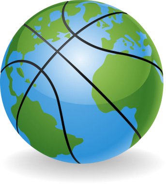 Beyaz arka planda basketbol küresi. vektör illüstrasyonu.