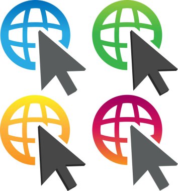 Oklar ağ simgesi izole edildi