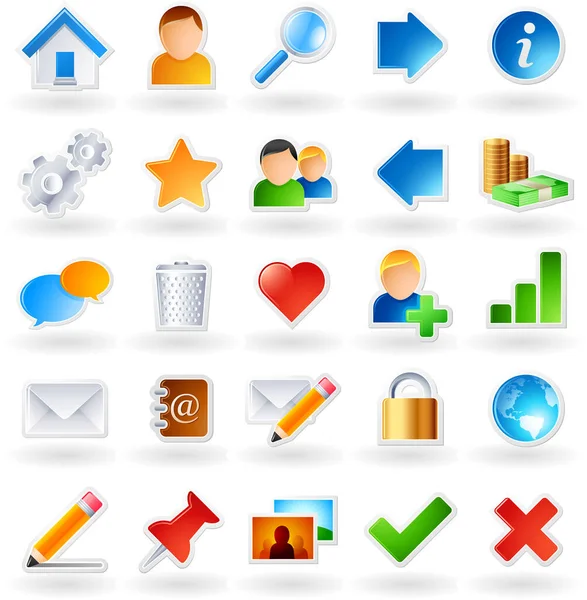 Icons Social Networks — Stock Vector