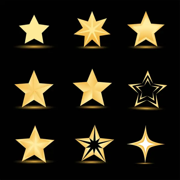 Star Icons Vector Set — Stock Vector