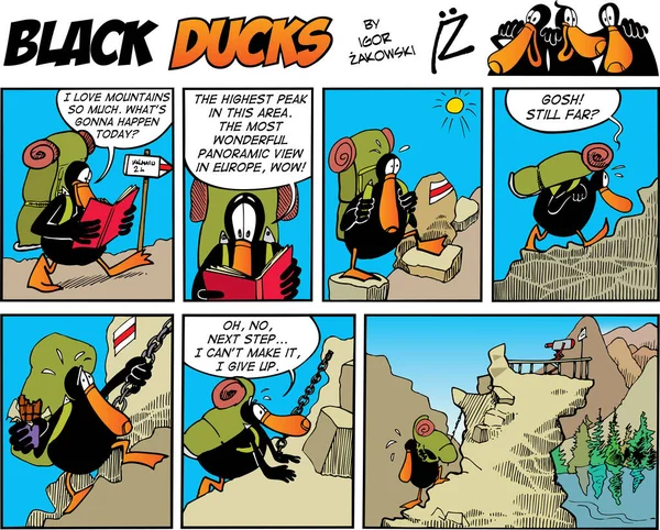 Black Ducks Comic Geschichte Episode — Stockvektor