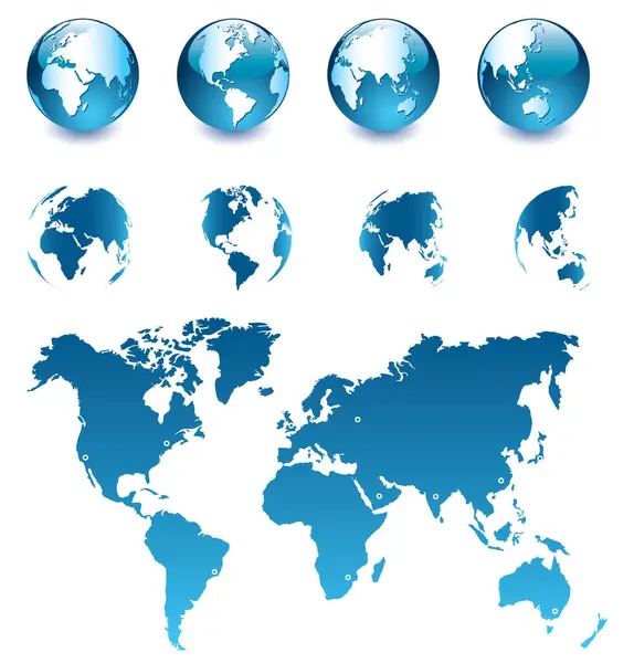 World Map Globe — Stock Vector