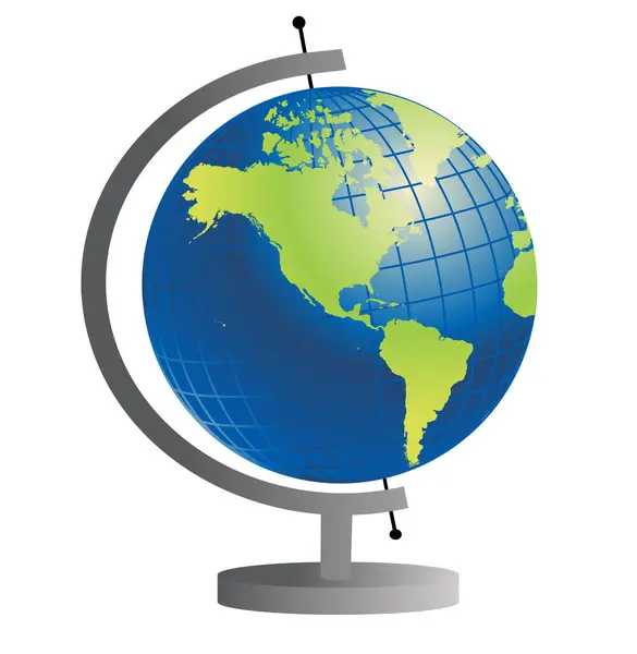 Global Earth Globe — Stock Vector