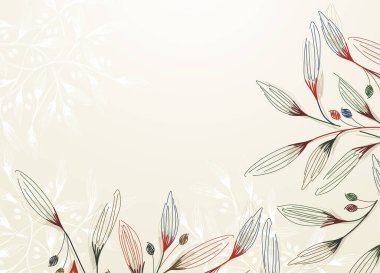 güzel dekoratif çiçek arkaplanı, vektör illüstrasyonu          
