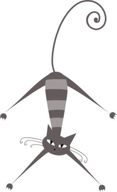 Karikatür kedi, vektör çizim