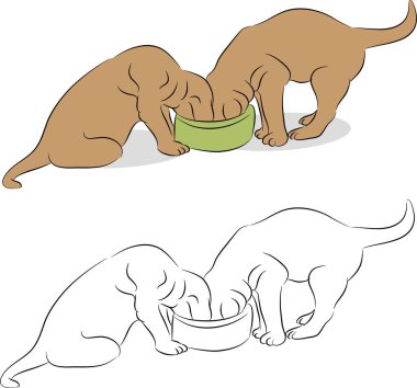 köpek besleme vektör kümesi 