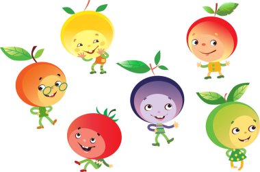 Sevimli çizgi film karakterleri.